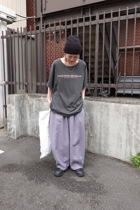 チェックボリュームラフパンツ